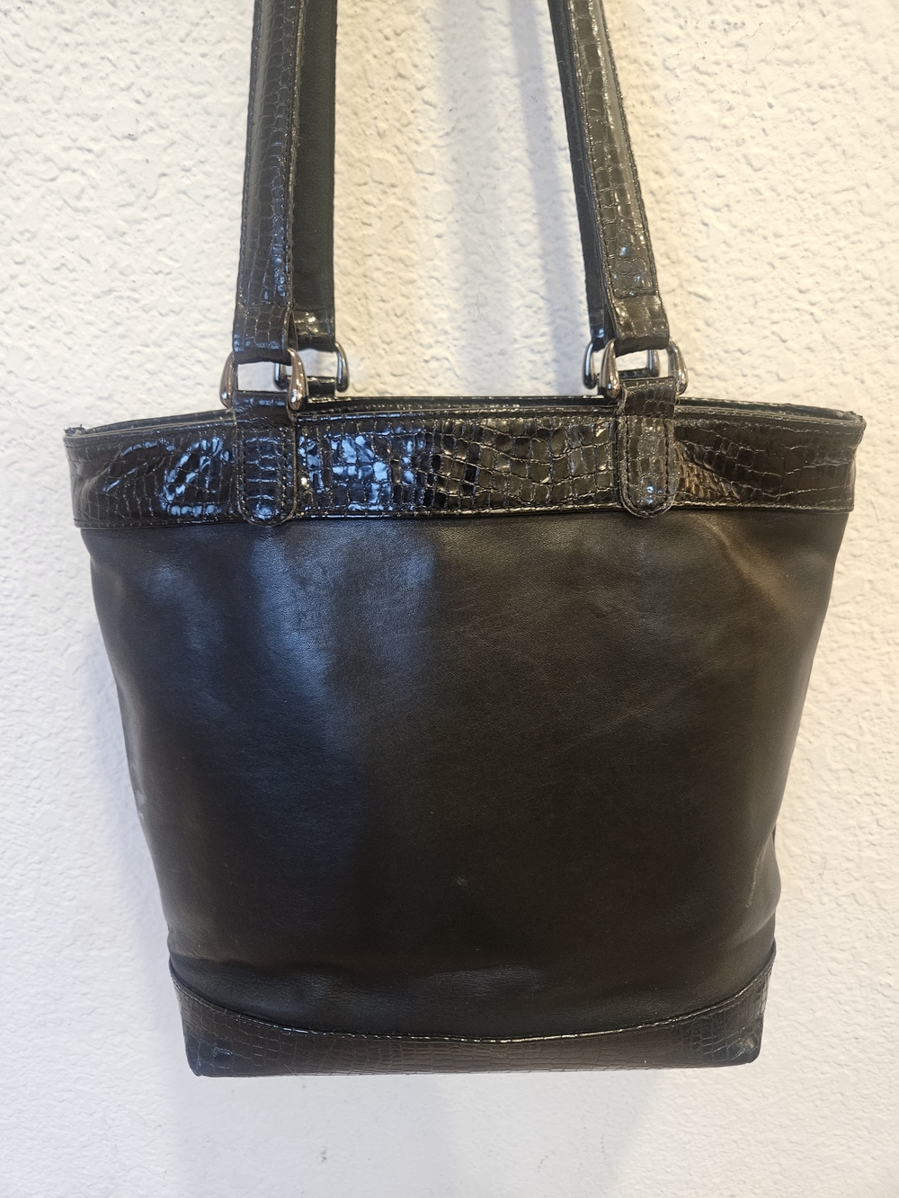 Vintage SAS (San Antonio Shoemakers) Black Luxury Leather Tote